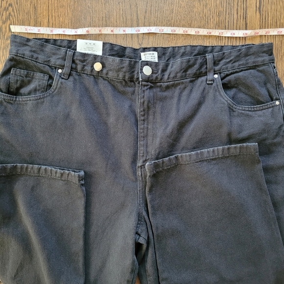 Cotton:On Curve Loose Straight Leg Jeans in Black Size Women's 14 NEW with Tags - Picture 7 of 14